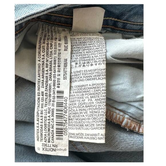 ZARA Denim Mens 34 straight fit five-pocket design medium-blue washed jeans - Picture 8 of 11